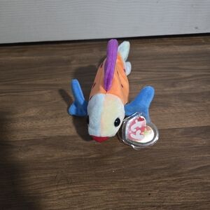 Ty Orange and Blue Fish Plush